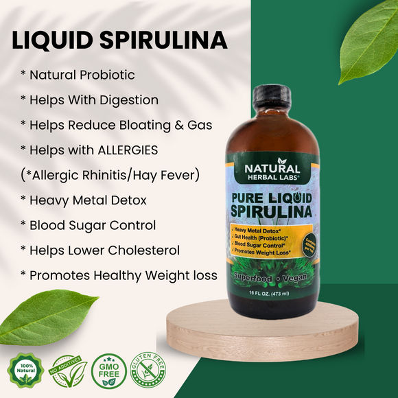 Pure Liquid Spirulina - 16oz