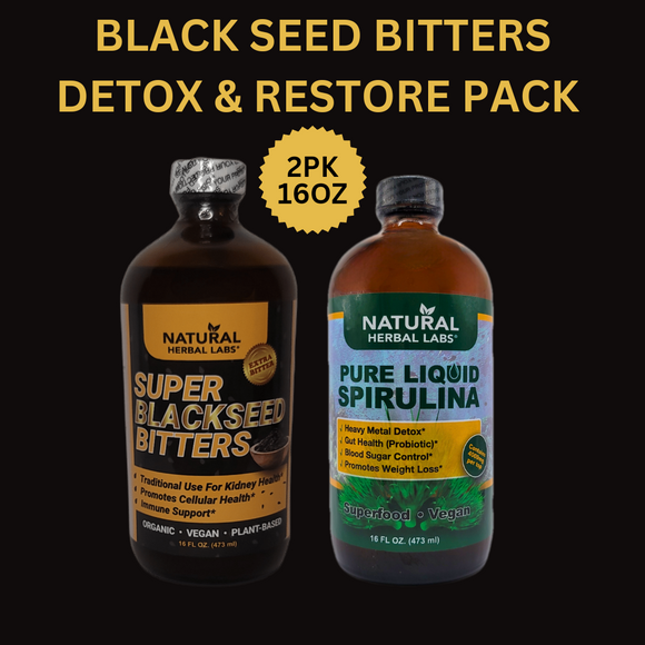 Paquete de desintoxicación y restauración de amargos de semillas negras