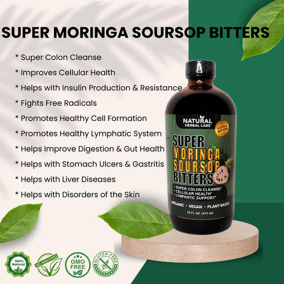 Super Moringa Soursop Bitters - 16oz