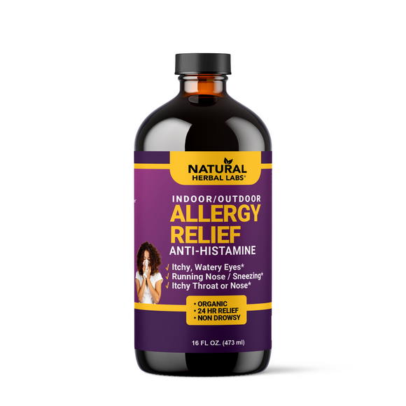 Allergy Relief (Antihistamine for Indoor/Outdoor/Seasonal Allergies) - 16oz