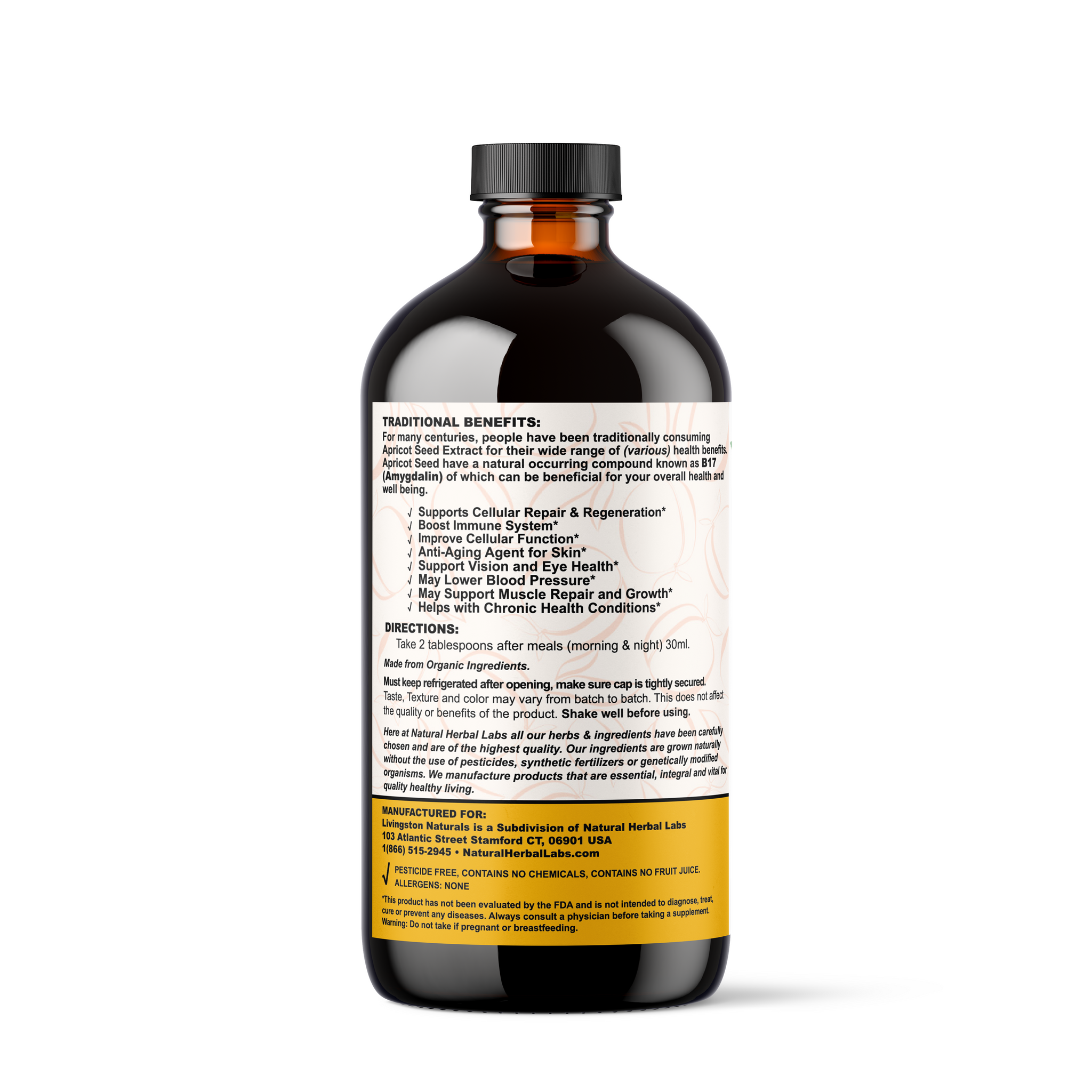 Pure Apricot Seed - 16oz – Natural Herbal Labs