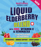Liquid Elderberry Blend with Zinc, Vitamin C & Echinacea: (22mg Zinc Picolinate; 500mg Vitamin C)