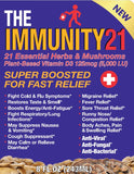 L'immunité 21 avec 21 herbes et champignons : (Vitamine D3 d'origine végétale 125 mcg / 5 000 UI)